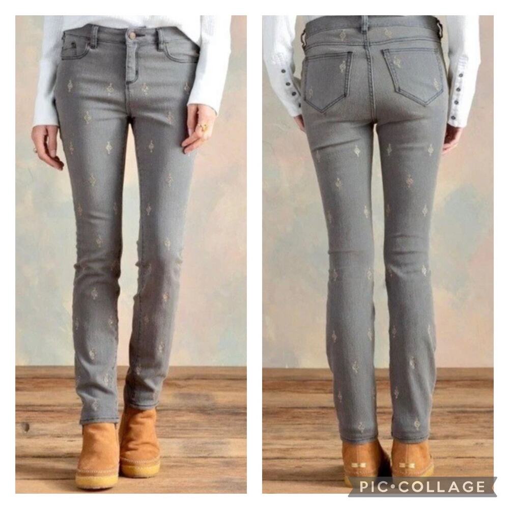 Sundance Primrose Gray Sequined Jeans Skinny Fit Size 30 - Picture 8 of 8